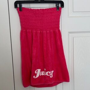 Juicy Couture Hot Pink Terry Mini Swim Coverup Dress